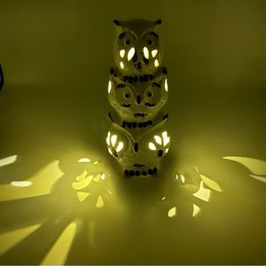 🦉Hear no evil Owl light up figurine / NWOT